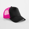 Trucker cap - B640:Black, front: 100% cotton / back: 100% nylon, Fuchsia, One Size